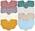 Baby Bibs Muslin Bibs 8 Pack for Drooling and Teething for Unisex Girls Boys by DOSMINE