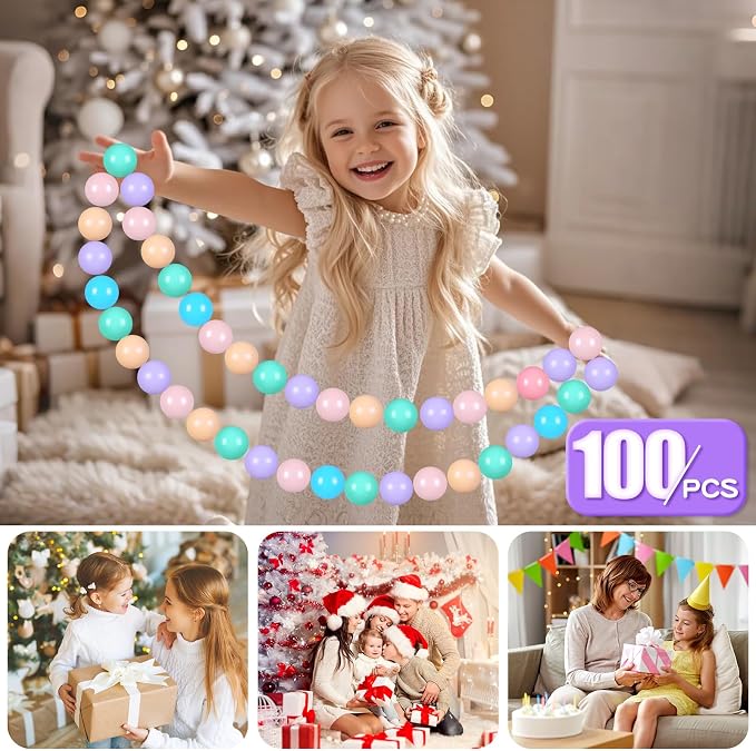 GOGOSO Ball Pits Balls for Toddlers Pack of 50 100 200 Plastics Shape Ball - Image 4
