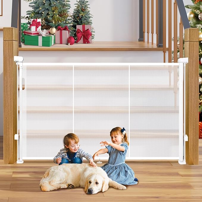 42" Extra Tall Retractable Baby Gates Dog Gate by Pravoluxmax