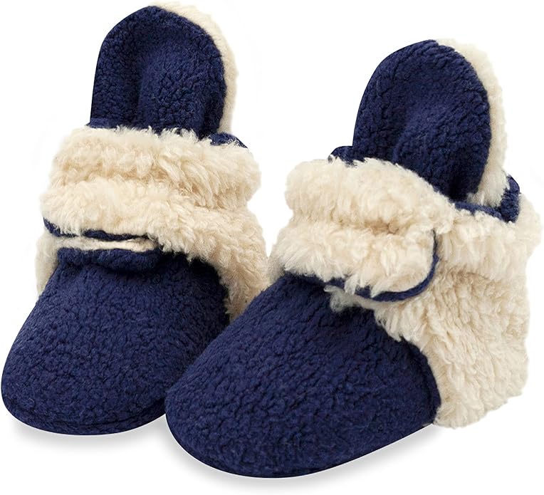 Zutano Unisex Fleece Baby Booties, Two Snap Closure, Newborn to 24 Months by Zutano