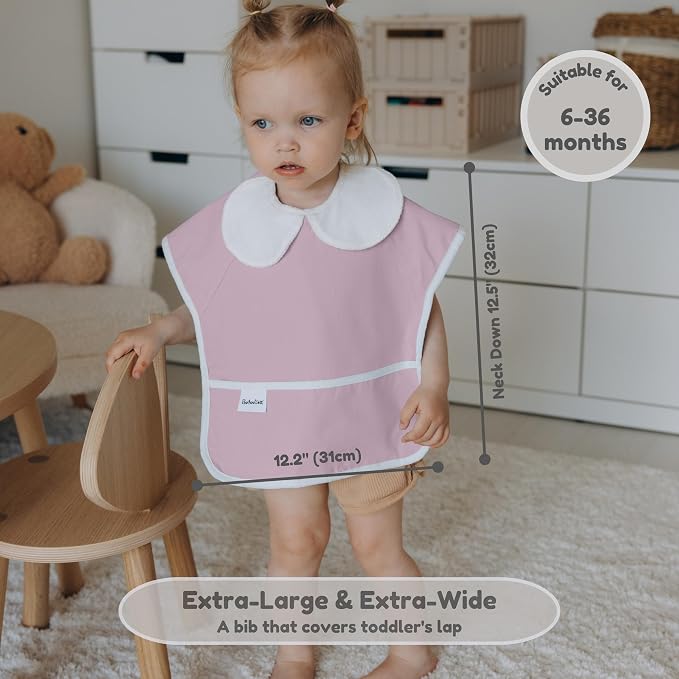 6-Layer Waterproof Baby Bib, Reversible, Adjustable, Stain Oil Resistant - Image 2