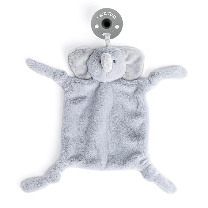 Pacifier Holder with Detachable Pacifier by Bella Tunno, Soft Animal Lovey by BellaTunno