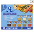 Gerber Purees 2nd Foods Veggie & Fruit Variety Pack, 8 Ounces, Box of 16 by Gerber