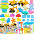 Beach Toys, 3 Collapsible Beach Bucket, Sand Castle Building Kit, Sand Molds by FHOZGECY