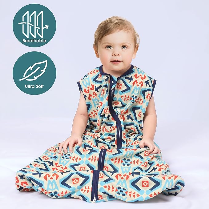 Baby Sleep Sack 0-6 Months 3 Pack Baby Wearable Blanket 100% Rayon Cotton 2-Way - Image 2