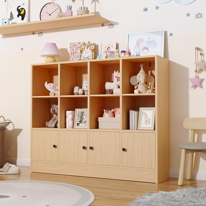 Oak Bookshelf, Wood Bookcase - Image 4