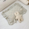 AOJIM Blue Floral Print Muslin Cotton Kids Toddler Pillowcase by AOJIM-BeddingSetBabyBlanketsSofaCover
