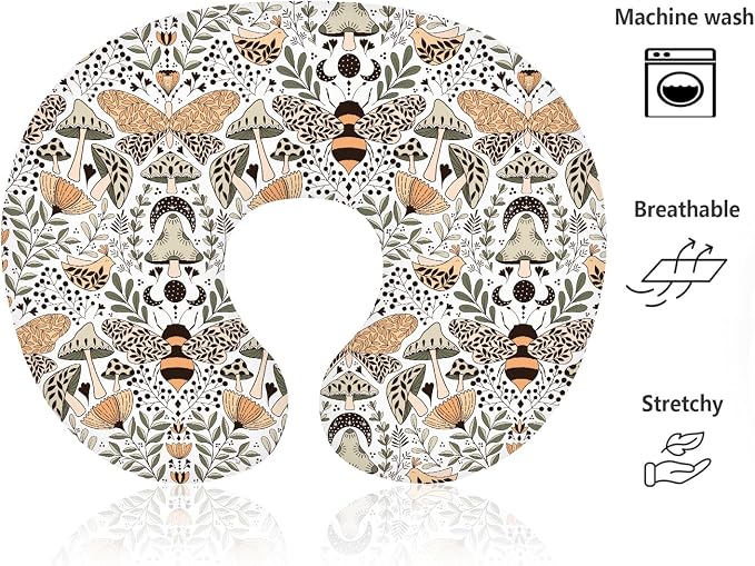 Boyoung Stretchy Nursing Pillow Covers Ultra Soft Slipcovers - Image 4