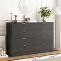 8 Drawer Dresser for Bedroom, Modern Fluted Double Dresser, Wooden Beside Table by Provideyouwithbestproduct%EF%BC%81