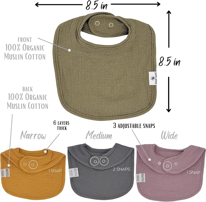 DiaperSquad's Baby Bibs for Drooling and Teething, Bibs for Boys, Baby Girl - Image 4