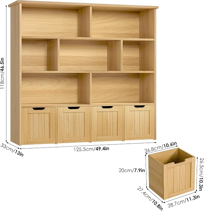 FINETONES Toy Storage Organizer, Kids Bookshelf - Image 2