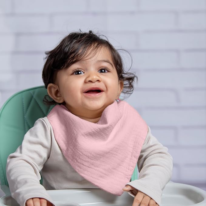 Muslin Baby bibs for drooling and teething, 100% cotton, Bibs for baby girl - Image 7