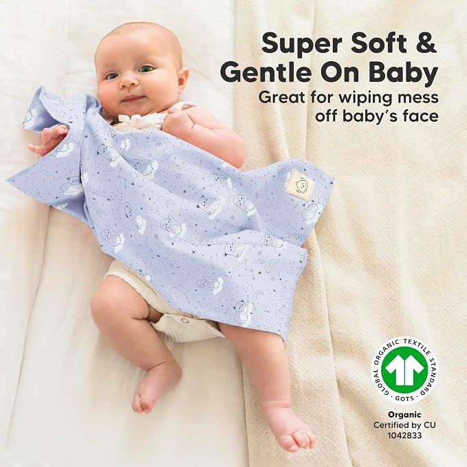 Organic Burp Cloths Baby Boy, Girl - Image 4