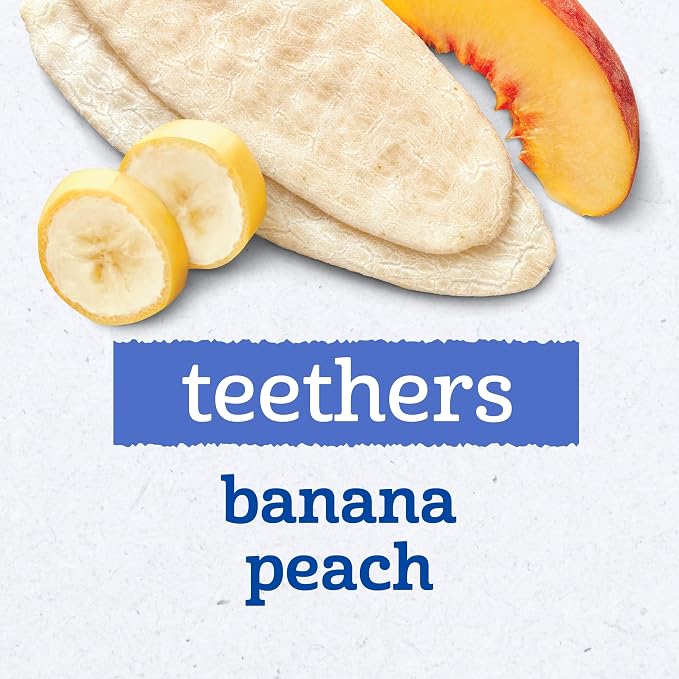 Gerber Teethers, Banana Peach Gentle Teething Wafers, Baby Teething Snacks - Image 4