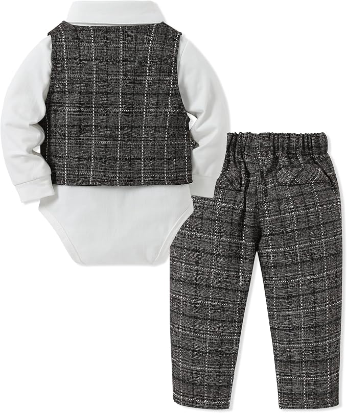 DISAUR Baby Boy Clothes Toddler Boy Outfits 4PCS Gentleman Dress - Image 2