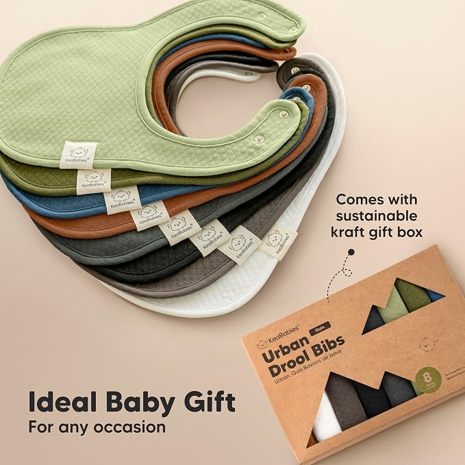 KeaBabies 8-Pack Organic Baby Bibs - Image 9