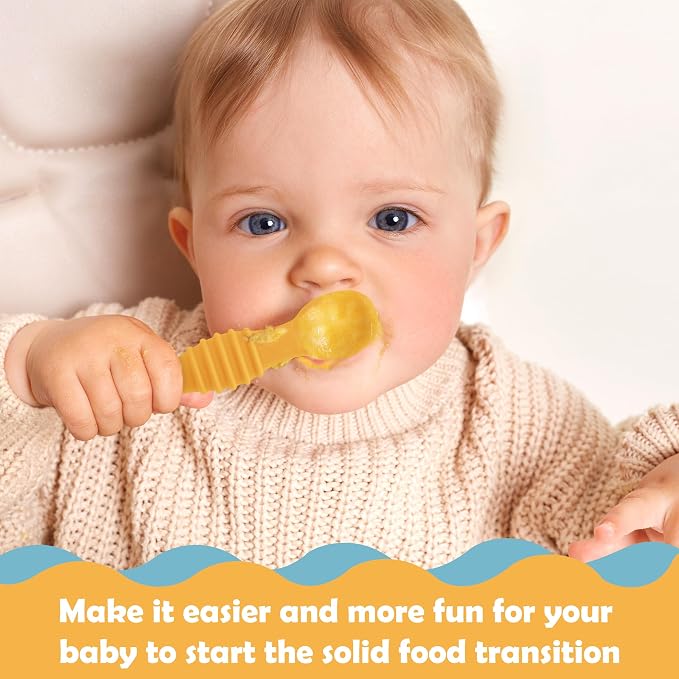 8 Pcs Baby Led Weaning Utensils, First Stage Silicone Baby Spoon, Cucharas para - Image 5