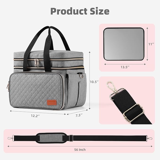 Breast Pump Bag Fits for Spectra S1 and S2, Double Deck Pumping Bag - Image 4