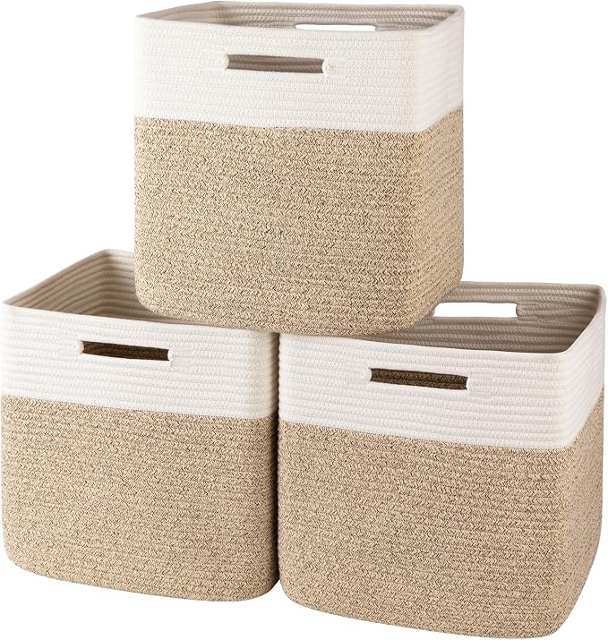 OIAHOMY 13 Kallax Inch Cube Storage Bins, Kallax Insert Storage Baskets by MasterofSpaceOptimization
