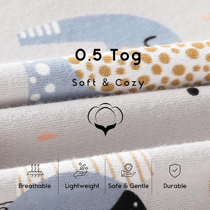 Yoofoss Baby Sleep Sack 12-18 Months 0.5 Tog Wearable Blanket - Image 5
