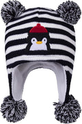 LANGZHEN Toddler Kids Infant Winter Hat, Earflap Knit Warm Cap Fleece Lined by LANGZHEN