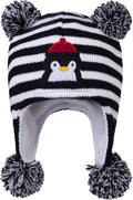 LANGZHEN Toddler Kids Infant Winter Hat, Earflap Knit Warm Cap Fleece Lined by LANGZHEN