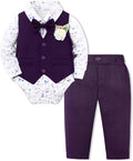 SANMIO Baby Boy Clothes Suits Infant Gentleman Outfit Collared Dress by SANMIO