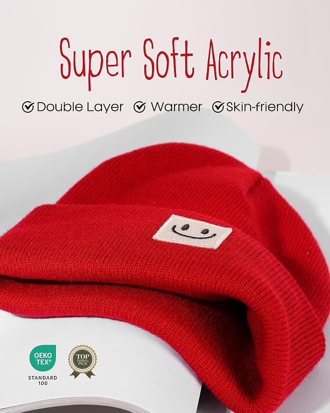 FURTALK Baby Beanie Cute Toddler Winter Hat Knit Boys Girls Warm 2 Pack Kids - Image 2
