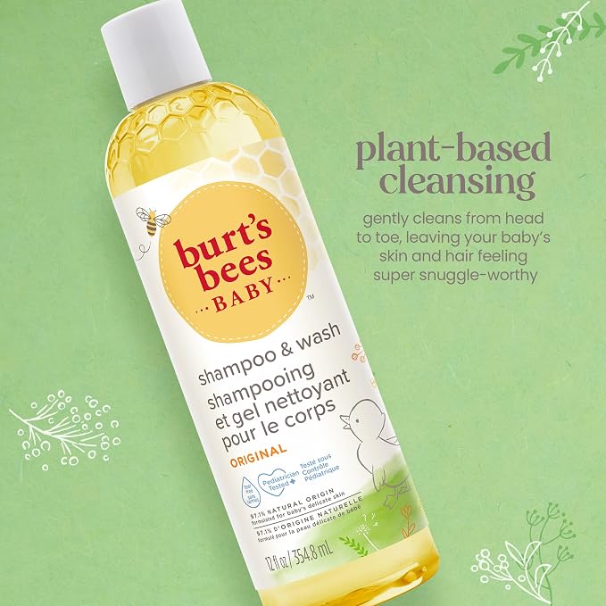Burt's Bees Baby Shampoo & Wash, Tear Free Soap, Baby Care, 12 Ounce - Image 2