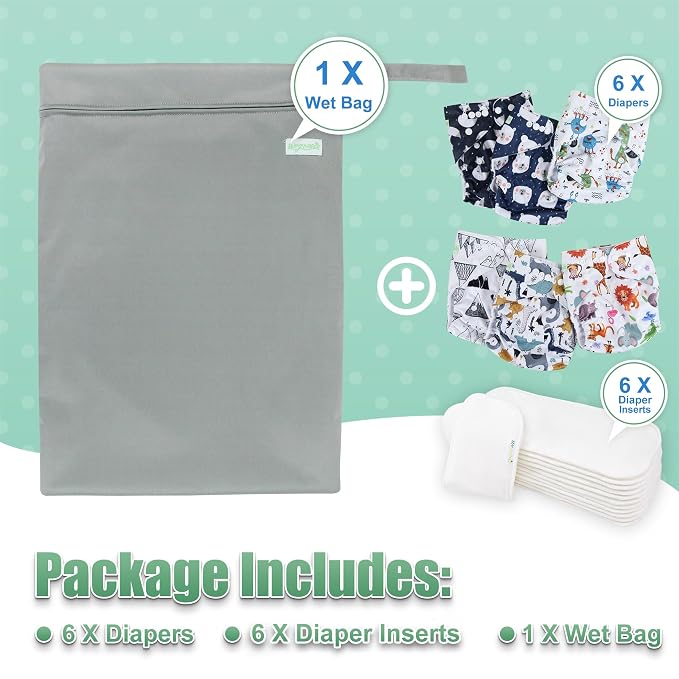 wegreeco Cloth Diapers 6 Pack - Image 6