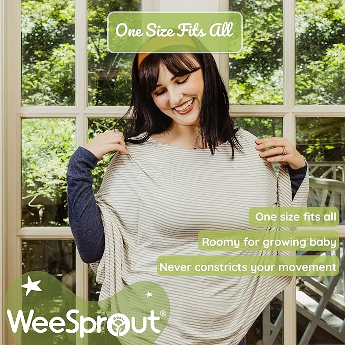WeeSprout Nursing Cover for Breastfeeding, Soft & Breathable Nursing Poncho - Image 6