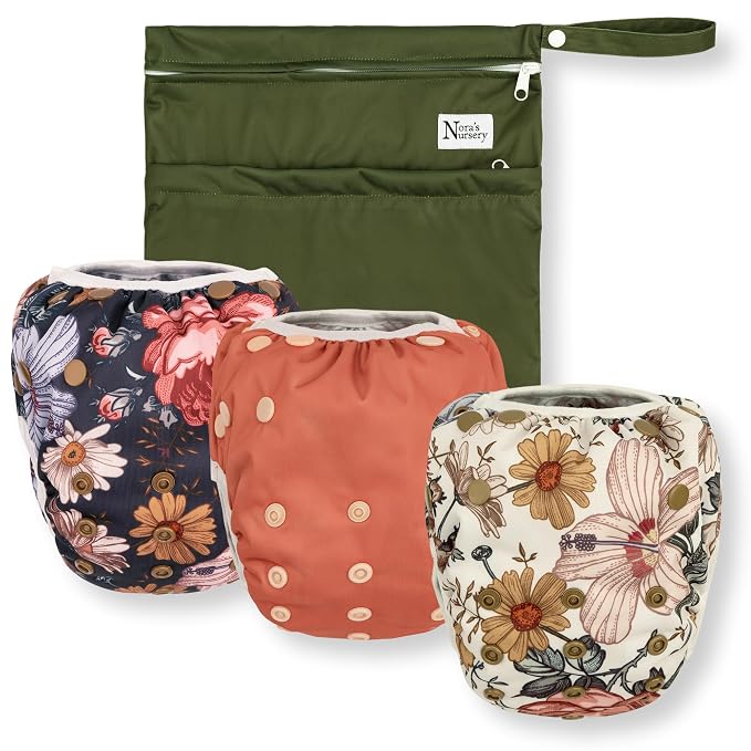 Nora's Nursery Reusable Swim Diapers and Wet Bag by NorasNursery