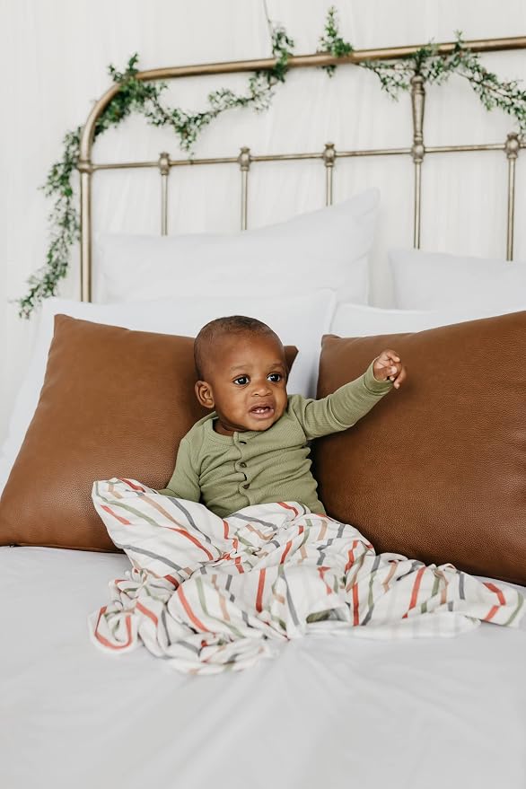 Copper Pearl Large Premium Knit Baby Swaddle Receiving Blanket Linus - Image 5