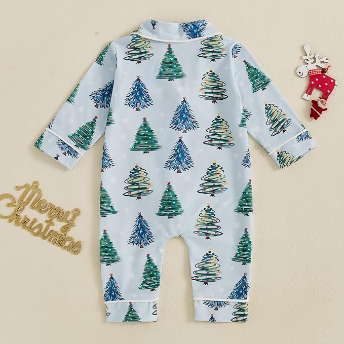 Balaflyie Baby Girl Button Down Pajamas Romper One-Piece Jumpsuit Long Sleeve - Image 2