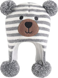 LANGZHEN Toddler Kids Infant Winter Hat, Earflap Knit Warm Cap Fleece Lined by LANGZHEN