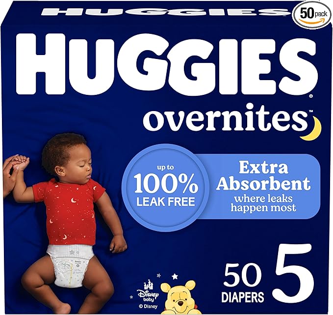 Huggies Overnites Size 5 Overnight Diapers, 50 Ct, Packaging May Vary by Huggies%C2%AE