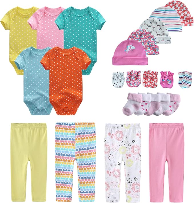 Newborn Layette Gift Set Bodysuits Pants by MAMIMAKA