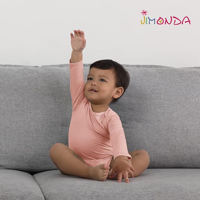 Jimonda Bamboo Baby Bodysuit Long Sleeve Infant Romper Soft Boy Girl Unisex - Image 3