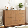 8 Drawer Dresser for Bedroom, Modern Fluted Double Dresser, Mid Century Wooden by Provideyouwithbestproduct%EF%BC%81