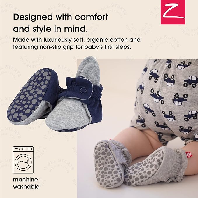 Zutano Organic Baby Booties Newborn Infant, Lost Baby Socks Solution, 18-24 - Image 2