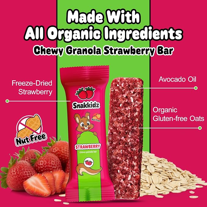 Snakkidz Organic Chewy Granola Bar, Allergen Free, Made - Image 4