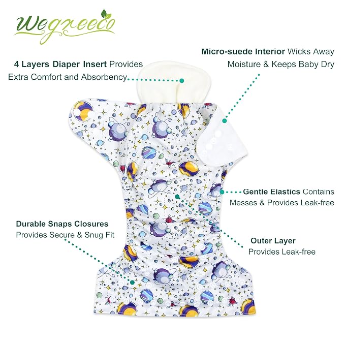 wegreeco Cloth Diapers 6 Pack - Image 2