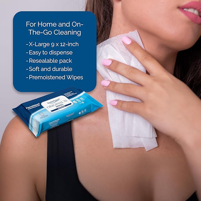 TenderProtect® Original XL Premium Adult Wipes, Extra-Large 9"x12" Wet Wipes - Image 5