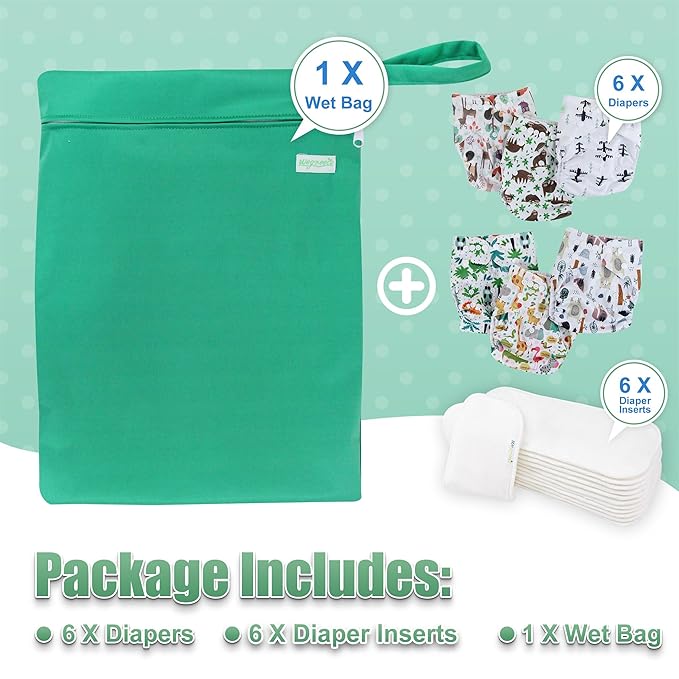 wegreeco Cloth Diapers 6 Pack - Image 6