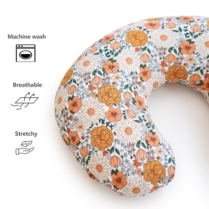 Konssy 2 Pack Nursing Pillow Covers, Stretchy and Soft Nursing Cover - Image 3