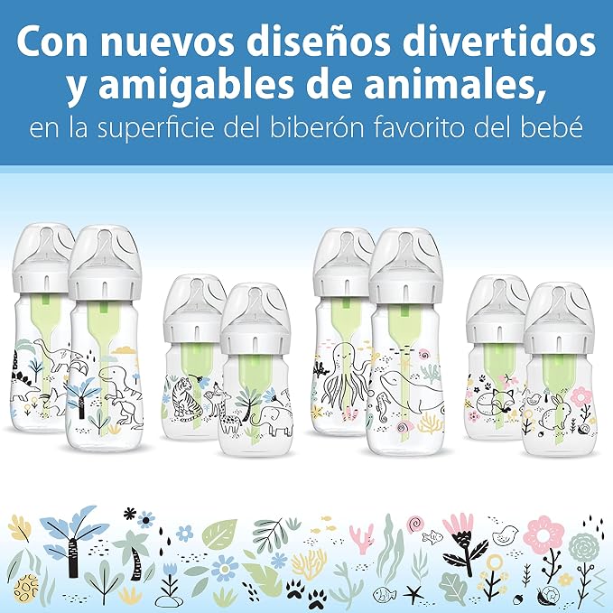 Dr. Brown's Natural Flow® Anti-Colic Options+™ Wide-Neck Baby Bottle Designer - Image 12