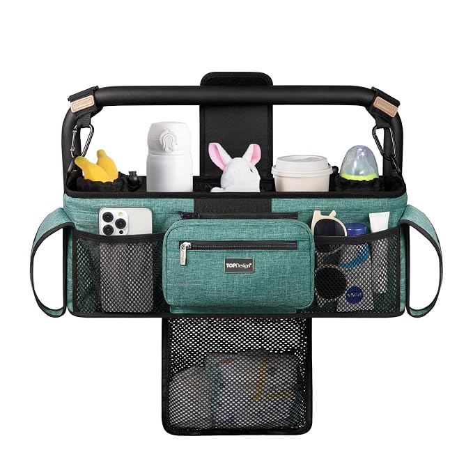 TOPDesign Universal Baby Stroller Organizer, Double Stroller Caddy by TOPDesign