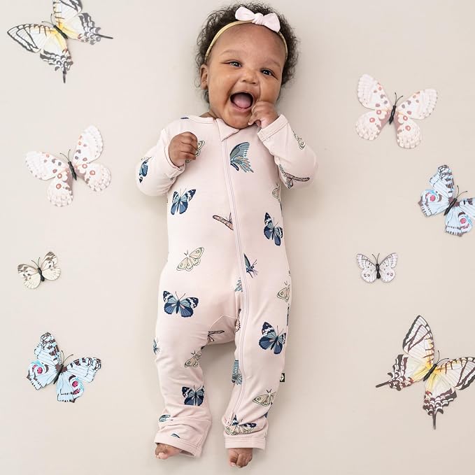 KYTE BABY Unisex Rayon Made From Bamboo Zippered Rompers 0-24 Months - Image 2