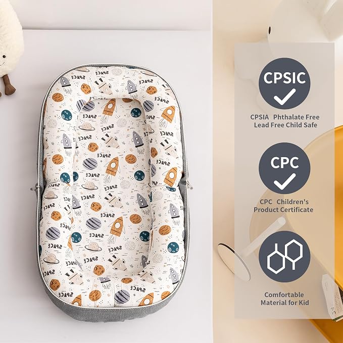 Baby Lounger, Foldable Infant Nest - Image 4