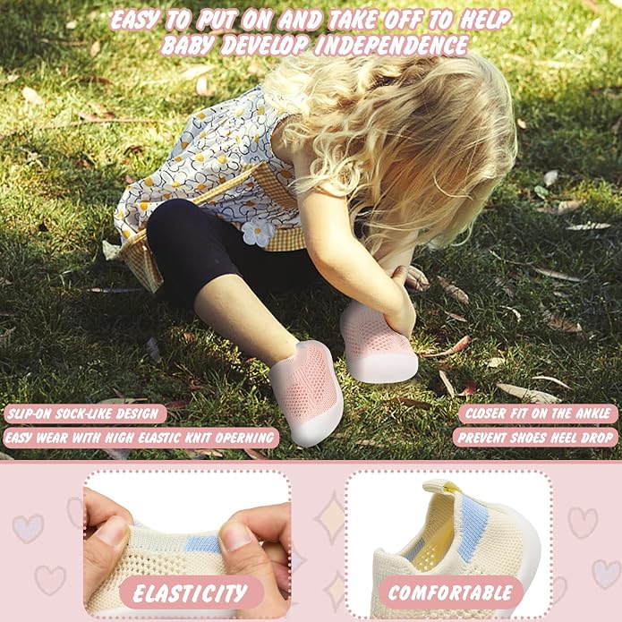 Baby Walking Shoes Toddler Girl Boy Soft Sole Breathable Cotton Canvas Shoes - Image 2
